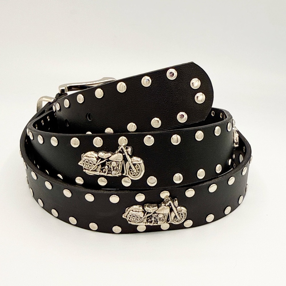 Studded Leather Bikercore Motorcycle Concho Belt